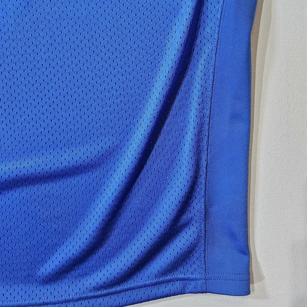 Nike Jersey Football Large Blue White Swoosh Fitted‎ Sport Sleeve Fall…